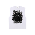 Atlanta "Masterminds" Raw Edge Cotton Tank Top (Black Print)