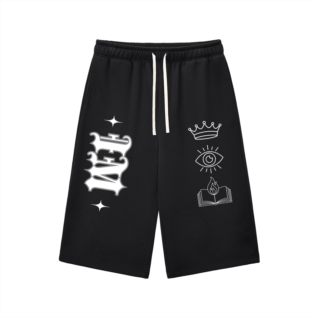 "Mastermind" Relaxed Drawstring Three-quarter Sweatpants