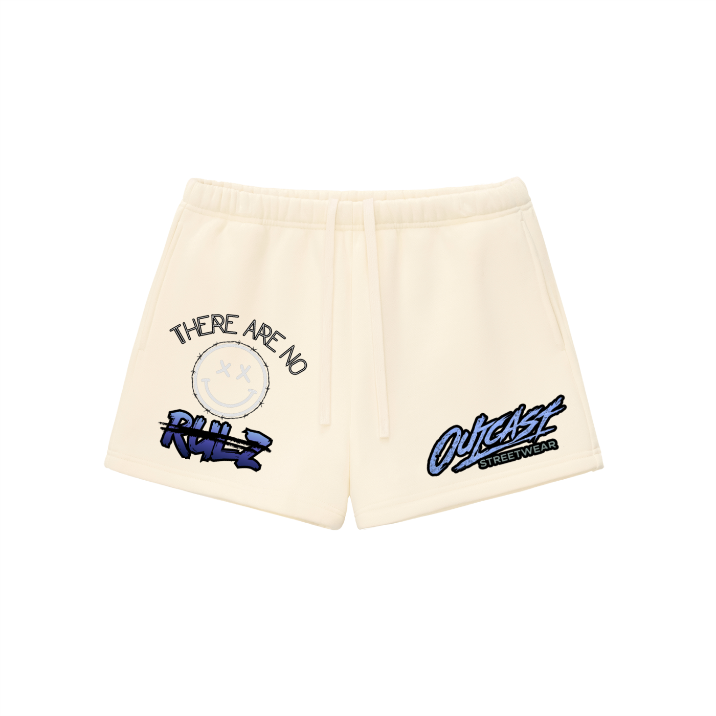 "Outcast Society" Essential Fleece Drawstring Sweatshorts (Purple)