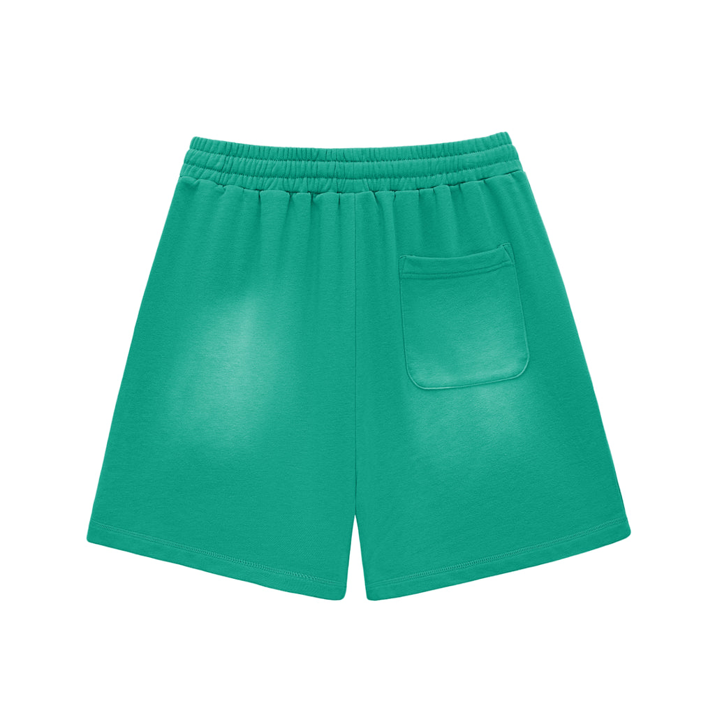 "Outcast Society" Sun Fade Raw Edge Cotton Shorts