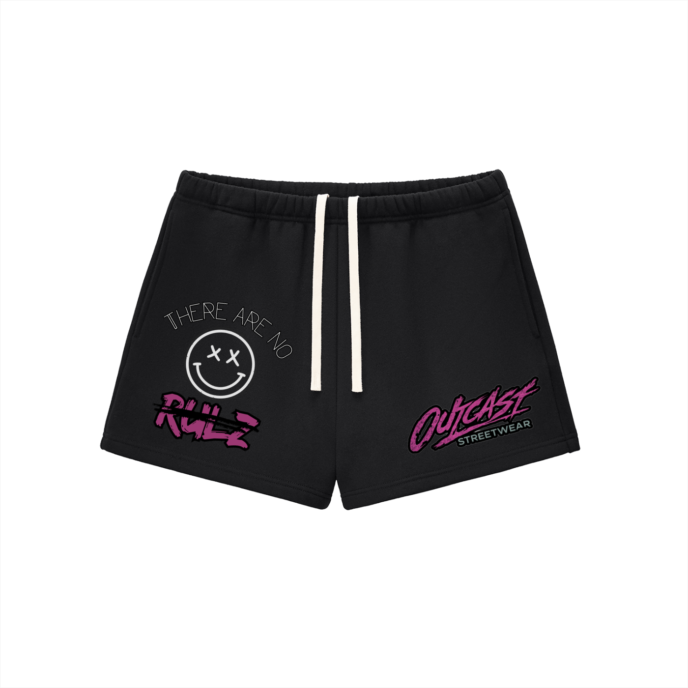"Outcast Society" Essential Fleece Drawstring Sweatshorts