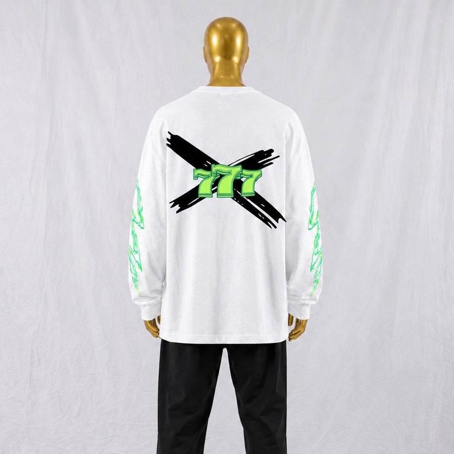 "Addict$" Oversized Long Sleeve T-Shirt