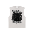 Memphis "Masterminds" Raw Edge Cotton Tank Top (White Print)