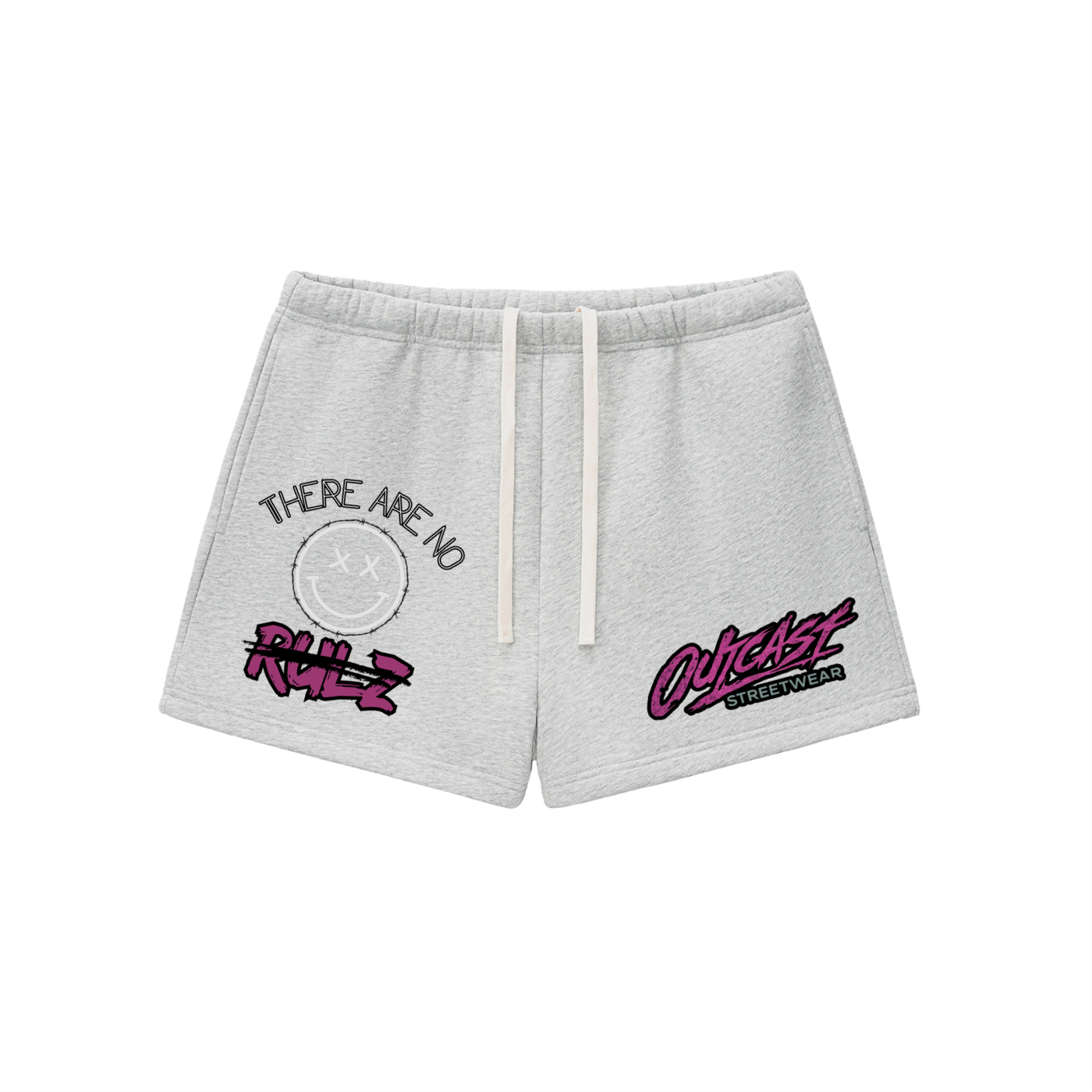 "Outcast Society" Essential Fleece Drawstring Sweatshorts