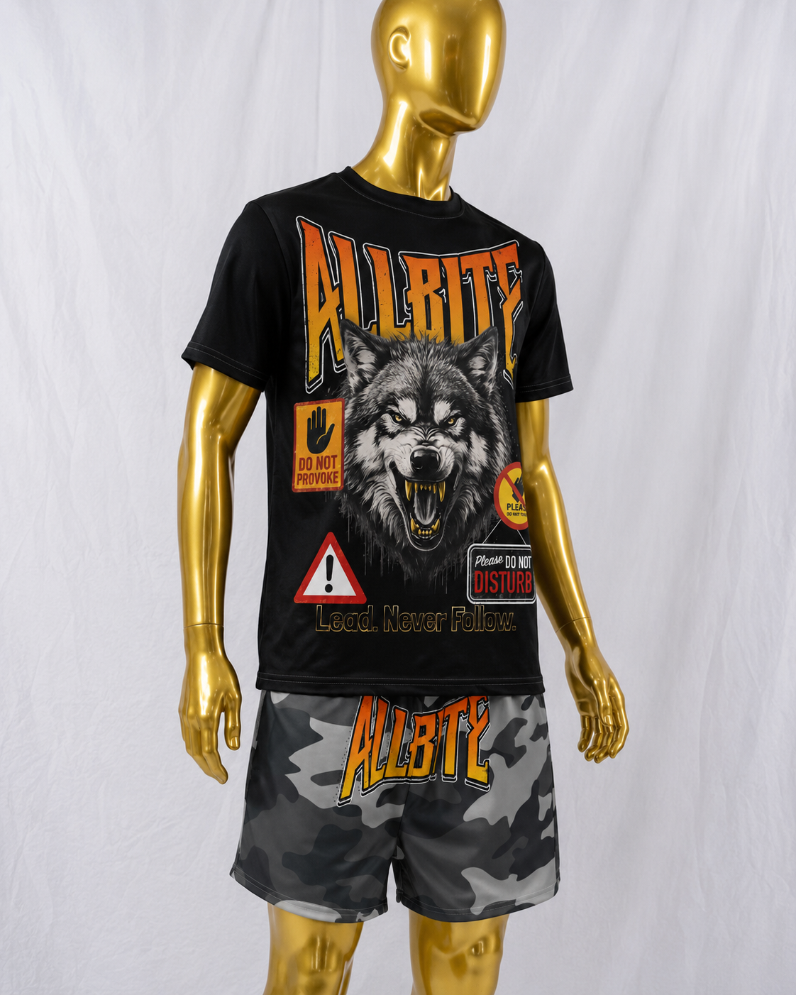 ALL BITE "Lone Wolf" cotton crew neck t-shirt