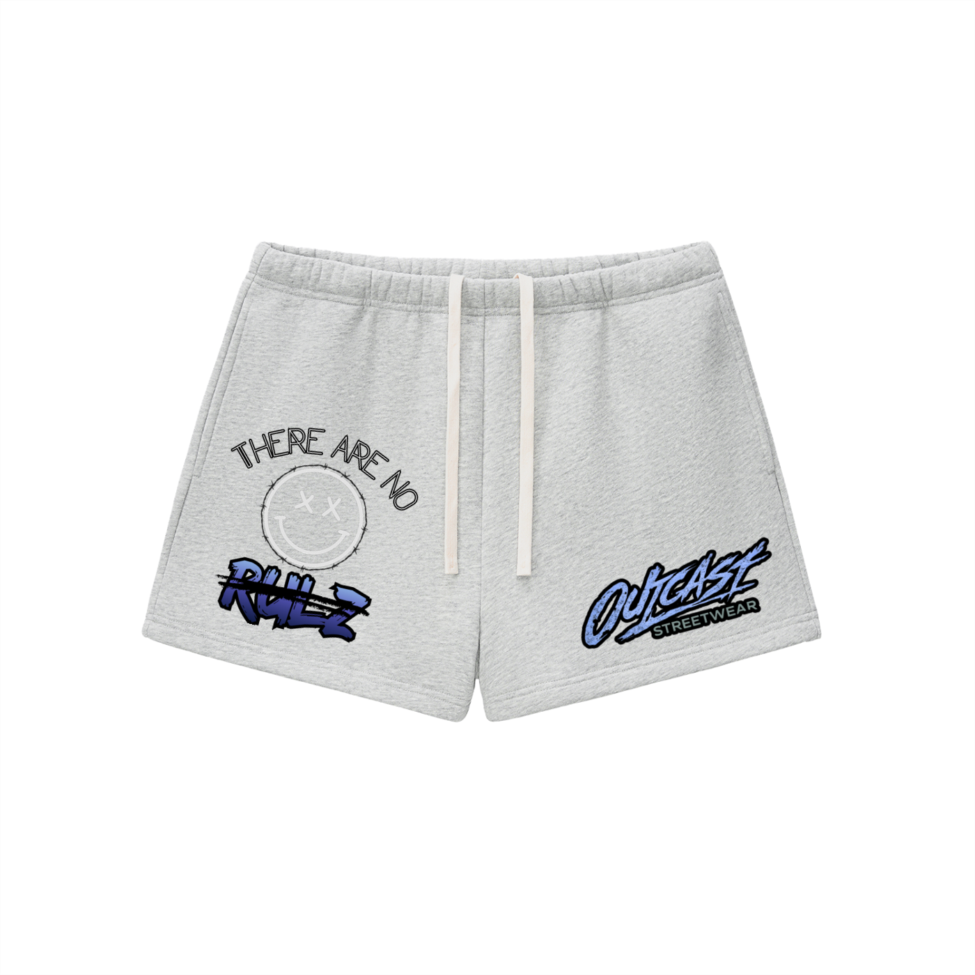 "Outcast Society" Essential Fleece Drawstring Sweatshorts (Purple)