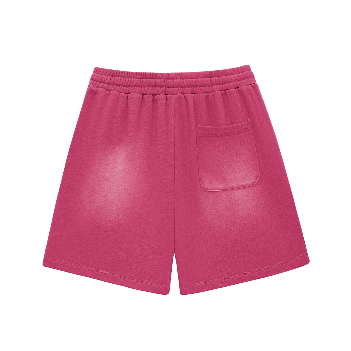 "Outcast Society" Sun Fade Raw Edge Cotton Shorts