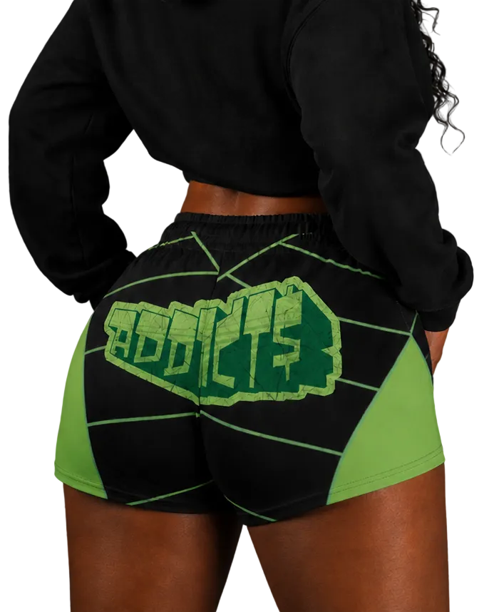 "Addict$" women's cotton shorts