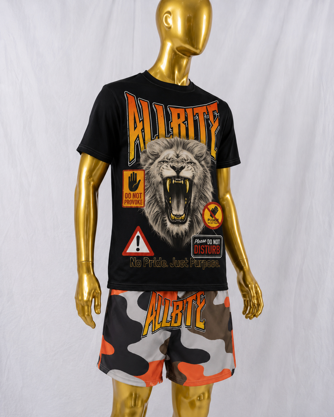 ALL BITE "Rebel Lion" cotton crew neck t-shirt