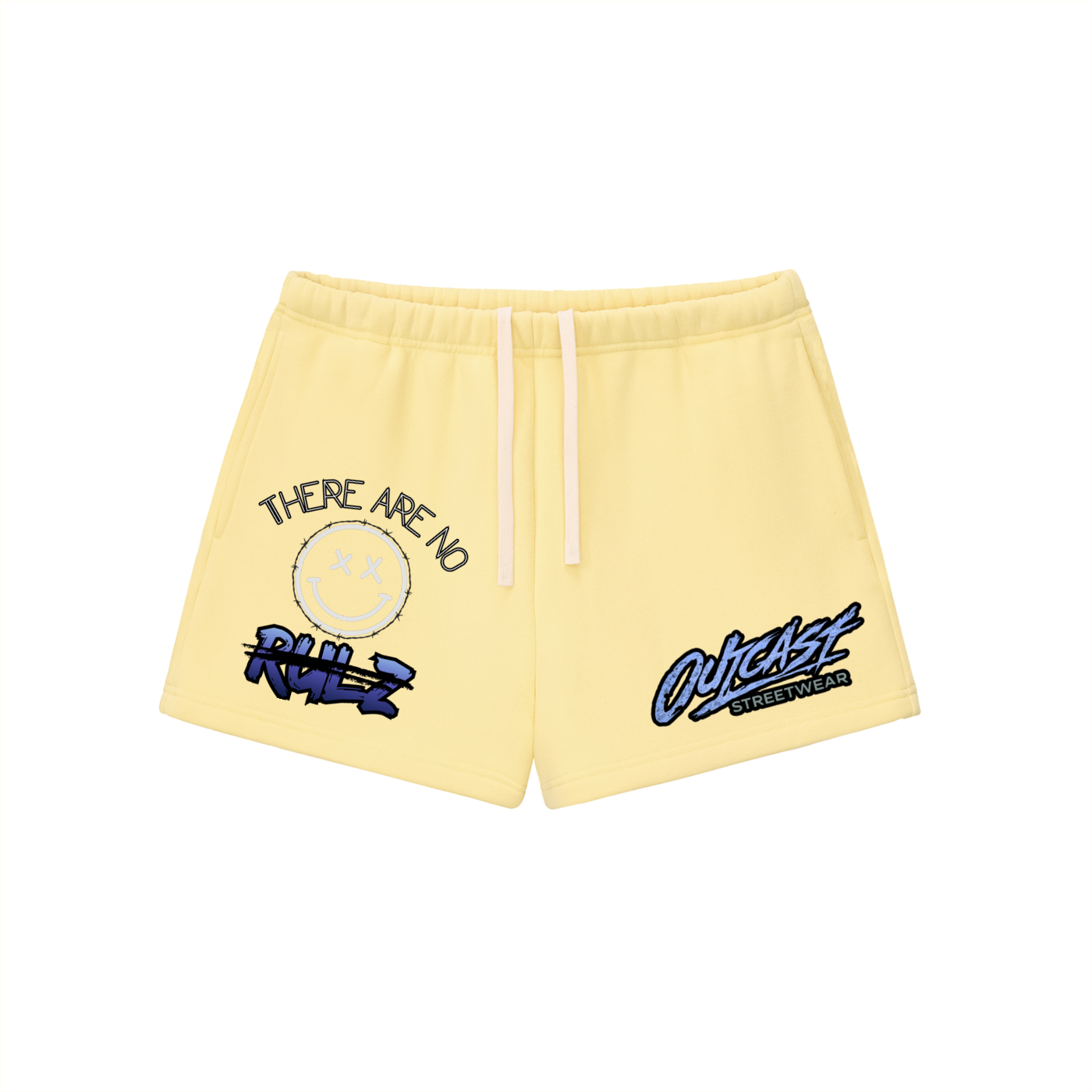 "Outcast Society" Essential Fleece Drawstring Sweatshorts (Purple)