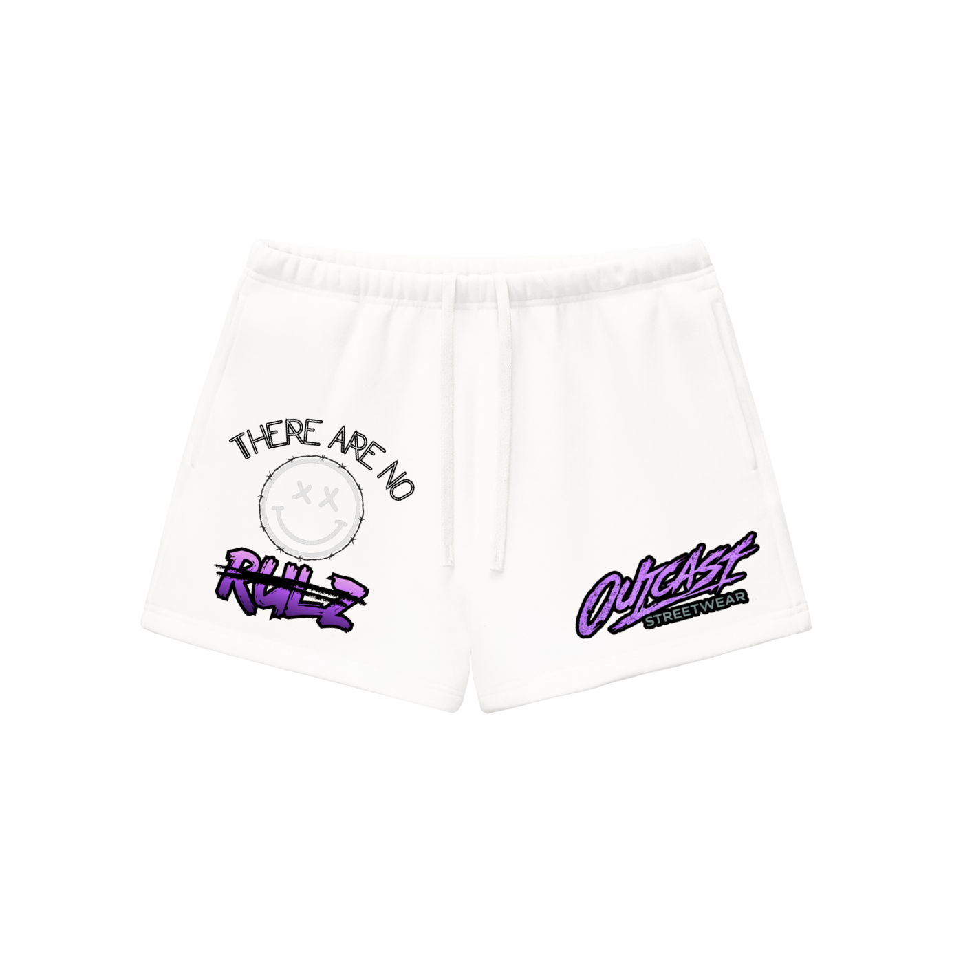 "Outcast Society" Essential Fleece Drawstring Sweatshorts (Pink)