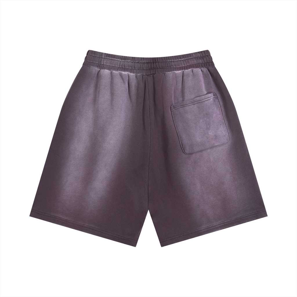 "Outcast Society" Sun Fade Distressed Shorts