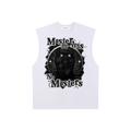 Memphis "Masterminds" Raw Edge Cotton Tank Top (Black Print)