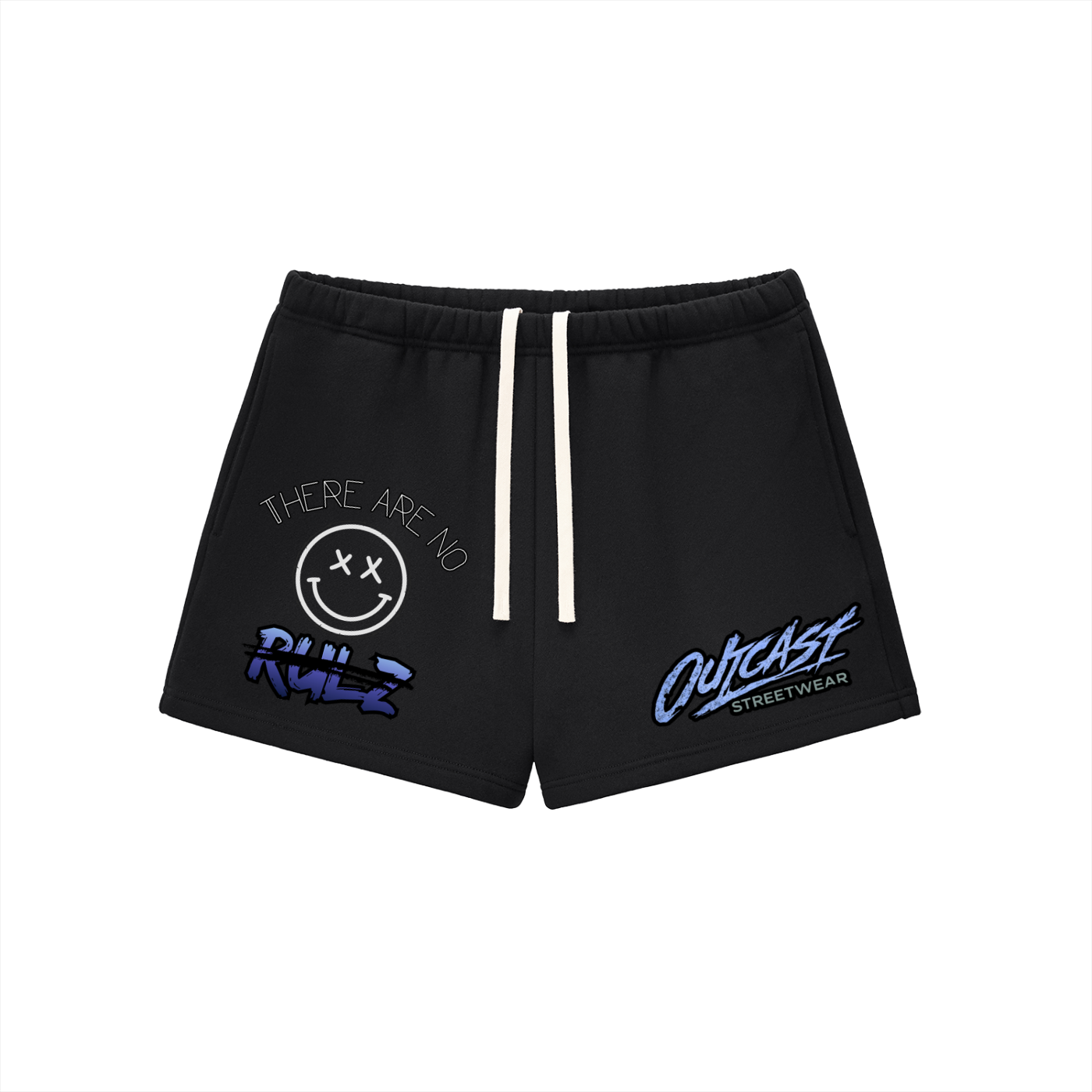 "Outcast Society" Essential Fleece Drawstring Sweatshorts (Purple)