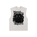 Atlanta "Masterminds" Raw Edge Cotton Tank Top (White Print)