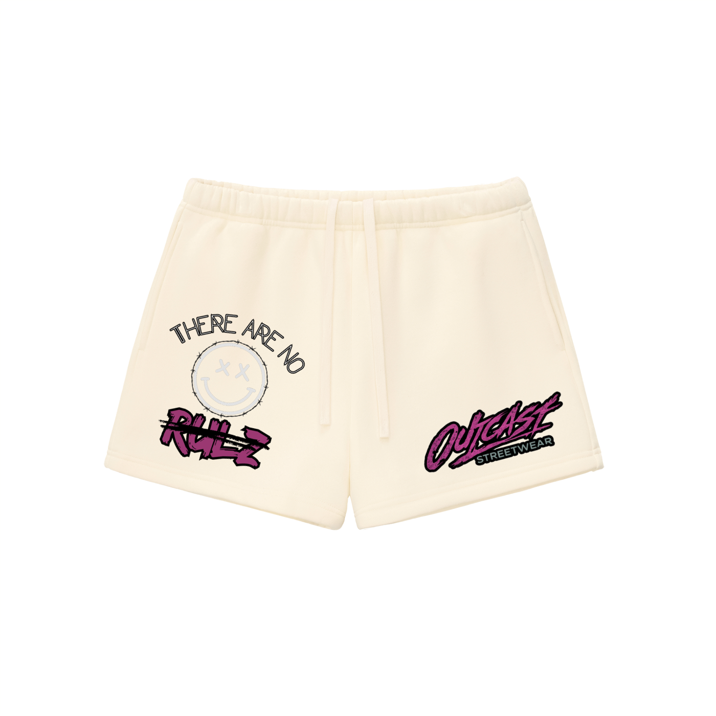 "Outcast Society" Essential Fleece Drawstring Sweatshorts
