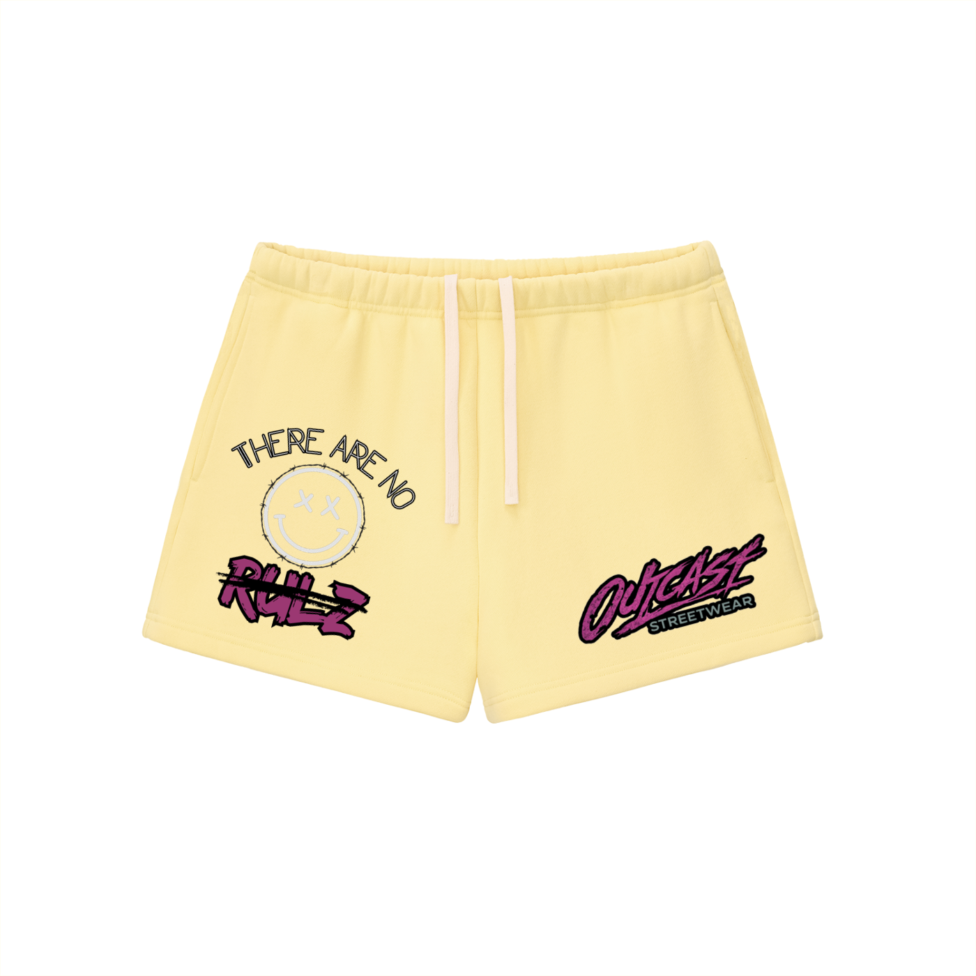 "Outcast Society" Essential Fleece Drawstring Sweatshorts