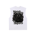 "Mastermind" Raw Edge Cotton Tank Top - Black (Baltimore)