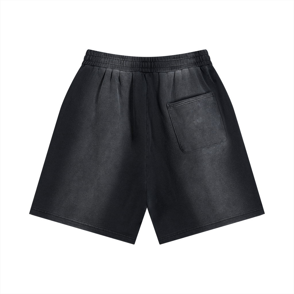 "Outcast Society" Sun Fade Distressed Shorts (Purple)