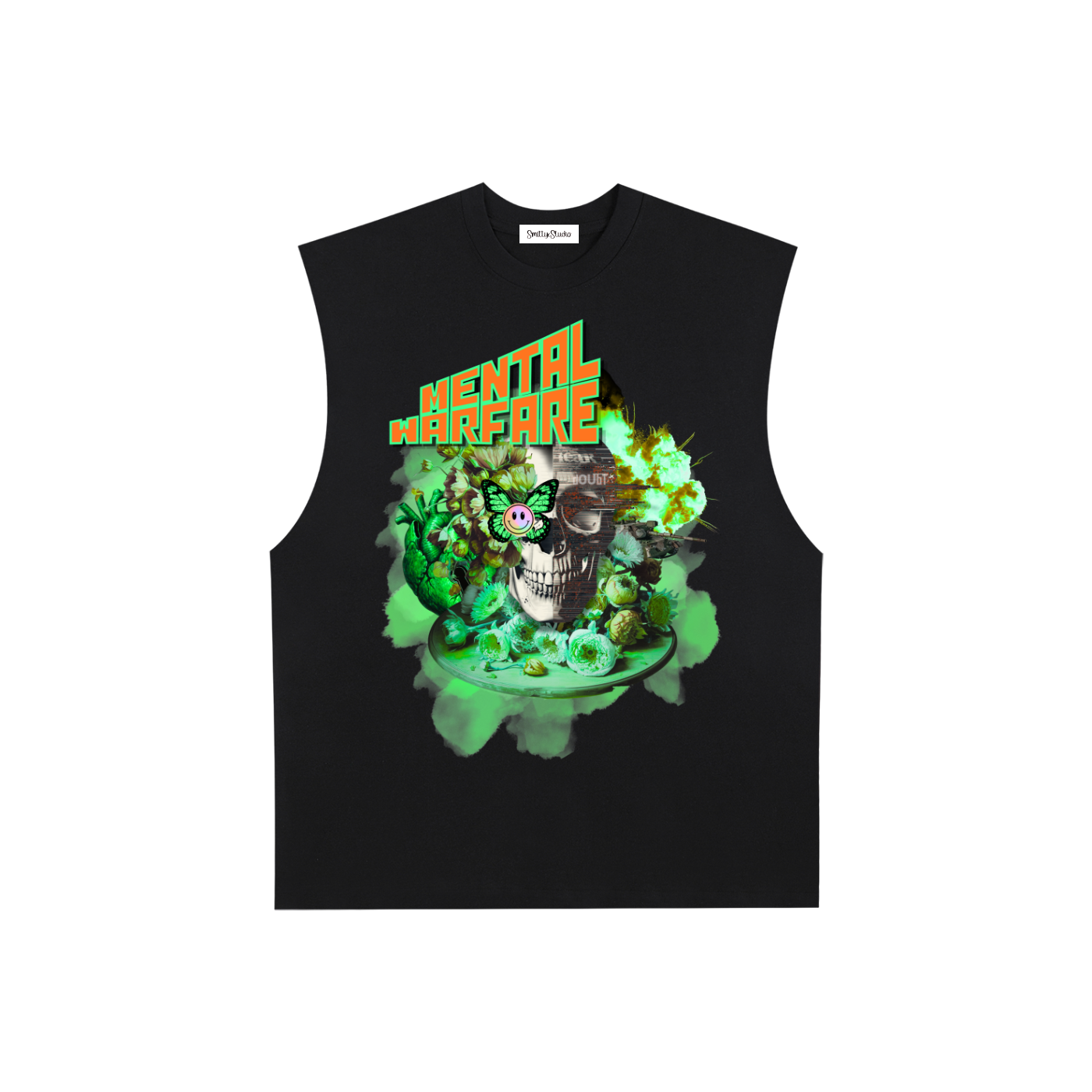 Mental Warfare "Gamma Radiant Edition" Raw Edge Cotton Tank Top